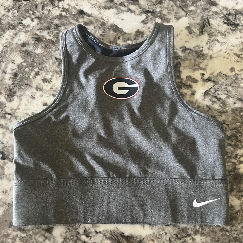 Nike Gray Sports Bra with UGA logo